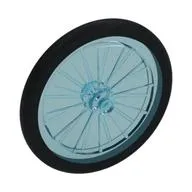 Bicycle Wheel with Black Tire