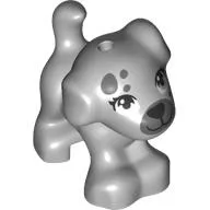Animal, Dog, Small Standing with Black Eyes, Dark Bluish Grey Spots, Nose print