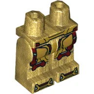 Hips and Pearl Gold Legs with Gold Armour with Dark Red Trim Print (Iron Man)