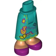 Minidoll Hips and Skirt with Ankles with Lime Trim, Magenta Drawings, Butterfly, Magenta Shoes print