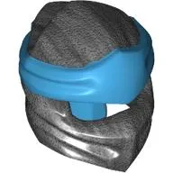 Wrap with Long Back Knot, Dark Azure Band Pattern