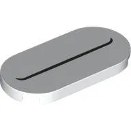 Tile Round 2 x 2 with Black Line / Mouth print