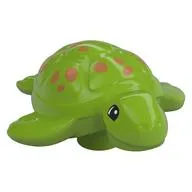 Duplo Animal Turtle, No Top Stud, Dark Orange Spots Print