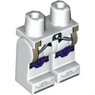 Hips and White Legs with Tan Sides, Light Bluish Gray Straps, Dark Purple Knee Caps Print