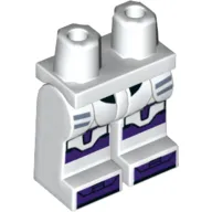 Hips and White Legs with Sand Blue Stripes, Dark Purple Knee Caps and Shoes Print