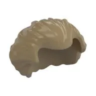 Hair Swept Back with Widow's Peak Chin-Length and Bushy in Back