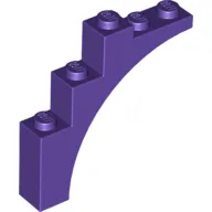 Brick Arch 1 x 5 x 4 [Continuous Bow, Raised Underside Cross Supports]