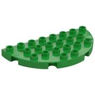 Duplo Plate Round 4 x 8 Semi-Circle