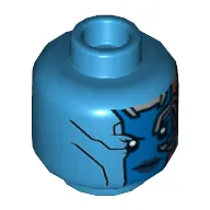 Minifig Head Nebula, Dark Bluish Gray Mechanical Parts, Copper Plates, Dark Bluish Gray Lips Print