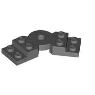 Plate Angled 2 x 2 with Step and Hole in Center