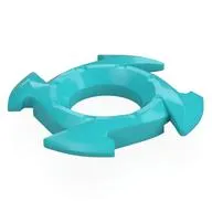 Ring 4 x 4 with 2 x 2 Opening and 4 Arrow Ends (Ninjago Spinner Crown)
