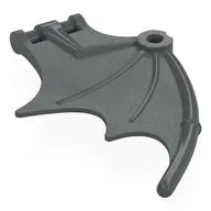Creature Body Part, Dragon / Thestral Wing with Bar Connection and Marbled Dark Bluish Grey Pattern