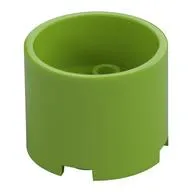 Brick Round 3 x 3 x 2 Recessed Center with 2 x 2 Studs and Axle Hole