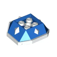 Wedge Sloped 4 x 4 with Diamond Spikes with White Underside Pattern