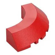 Brick Round Corner 5 x 5 x 1 Slope, Bottom Cut Outs, No Studs, Flat Top