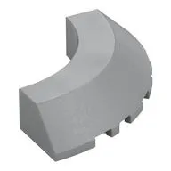 Brick Round Corner 5 x 5 x 1 Slope, Bottom Cut Outs, No Studs, Flat Top