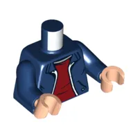 Torso Jacket, White Trip, Dark Red Shirt print, Dark Blue Arms, Light Nougat Hands