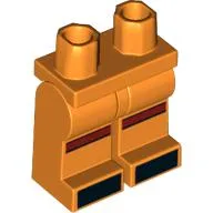 Hips and Orange Legs with Dark Red Knee Bands, Black Toe print