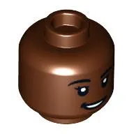 Minifig Head, Smile with Teeth/Worried print