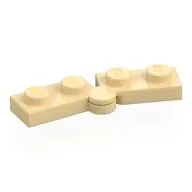 Hinge Plate 1 x 4 Swivel Top / Base - Hollow Clip [Complete Assembly]