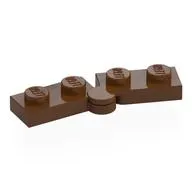 Hinge Plate 1 x 4 Swivel Top / Base - Hollow Clip [Complete Assembly]