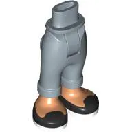 Minidoll Hips and Folded Trousers with Nougat Legs, Black/White Shoes print