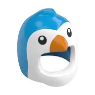 Costume / Mask, Bird Penguin with White Face, Black Eyes and Orange Beak Print