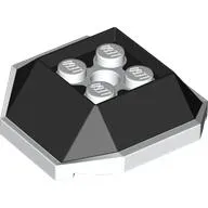 Wedge Sloped 4 x 4 with White Underside Pattern (Koopa Troopa Shell)