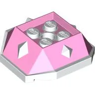 Wedge Sloped 4 x 4 with Diamond Spikes with White Underside Pattern