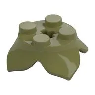 Plant, Leaves, Round 2 x 2 x 2/3 with + Axle Hole and 4 Leaf Extensions