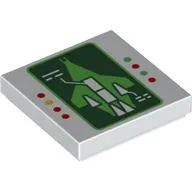 Tile 2 x 2 with Large Display Screen Showing Spaceship print