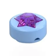 Tile Round 1 x 1 with Molded Trans-Bright Pink Star