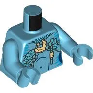 Torso, Na'vi Bare Chest, Azure Fur, Dark Azure Markings print, Medium Azure Arms and Hands