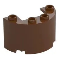 Cylinder Half 2 x 4 x 2 with 1 x 2 Cutout