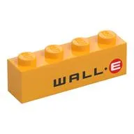 Brick 1 x 4 with 'WALL.E' print