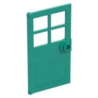 Door 1 x 4 x 6 with 4 Panes and Stud Handle