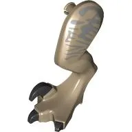 Animal Body Part, Dinosaur, Raptor Leg, Left, with Pin, Black Claws, Sand Blue Stripes