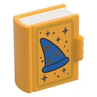 Duplo Book, Blue Wizard Hat, Silver Stars and Moons Print