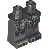 Hips and Pearl Titanium Left Leg, Dark Bluish Gray Right Leg, Dark Blue and Dark Red Droid Armor print