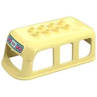 Duplo Car Body, Bus Roof, 2 x 4 Top Studs, with Red Lights and 'GO' Print