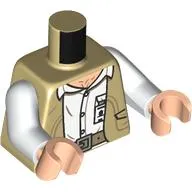 Torso, Jacket, Dark Tan Belt, White Shirt, ID Badge print, White Arms, Light Nougat Hands