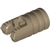Hinge Cylinder 1 x 2 Locking with 2 Click Fingers and Axle Hole, 7 Teeth