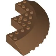 Brick Round Corner 10 x 10 with Slope 33° Edge, Axle Hole, Facet Cutout