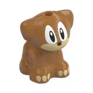 Animal, Dog Pup with Tan Face and Toes, Big Eyes Print