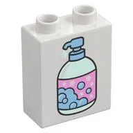 Duplo Brick 1 x 2 x 2 with Bottom Tube, Hand Soap Dispenser Print