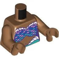 Torso, Dark Purple/Dark Blue/Dark Turquoise/Lavender Scale Bikini print, Medium Nougat Arms, Medium Nougat Hands