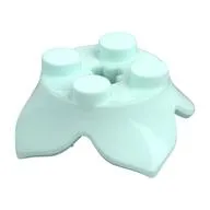 Plant, Leaves, Round 2 x 2 x 2/3 with + Axle Hole and 4 Leaf Extensions