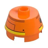 Brick Round 2 x 2 Truncated Cone with Yellow Droid print (Chopper / C1-10P)