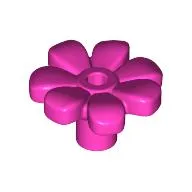 Plant, Flower, Minifig Accessory with 7 Thick Petals and Pin, Center Ring