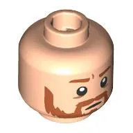 Minifig Head Ron Weasley, Dark Orange Eyebrows, Beard / Water Stains print